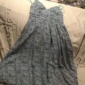 maxandcleo dress size small blue leopard print